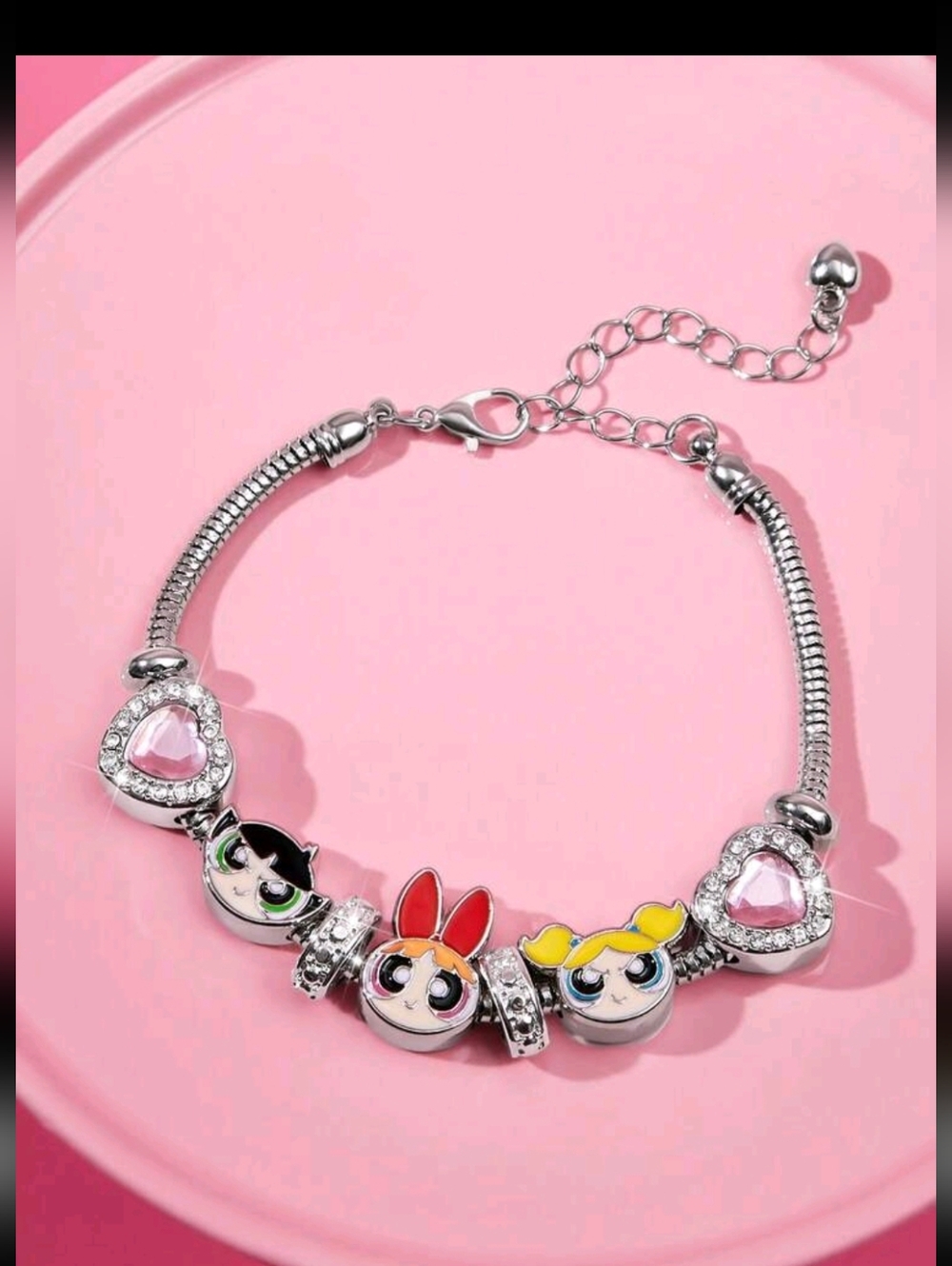Power Puff Girls Charm Bracelet